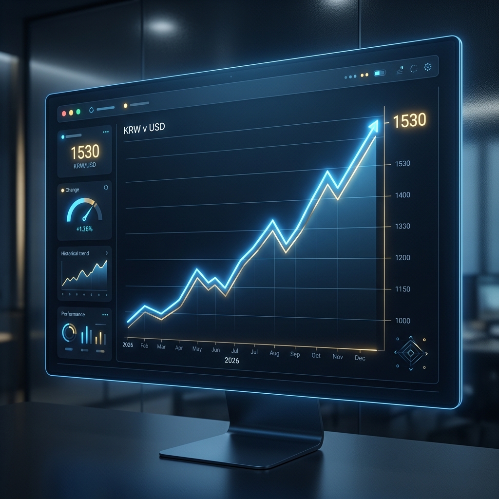 2026년 3월 31일 기준 원·달러 환율 1,530원 돌파 차트 분석
