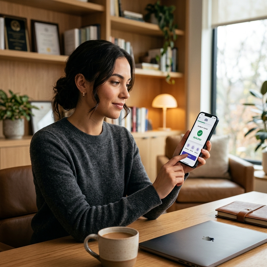 정부 민생 지원 서비스 앱을 통해 지원금 수급 자격과 대상 여부를 확인하는 모습