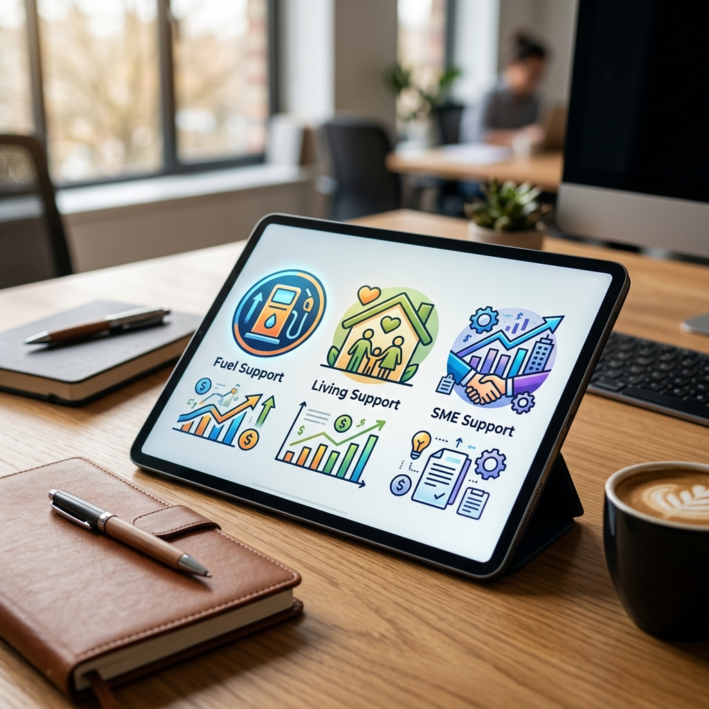 연료비 지원, 주거 지원, 소상공인 지원 등 2026년 추경의 핵심 항목을 요약한 정보 화면